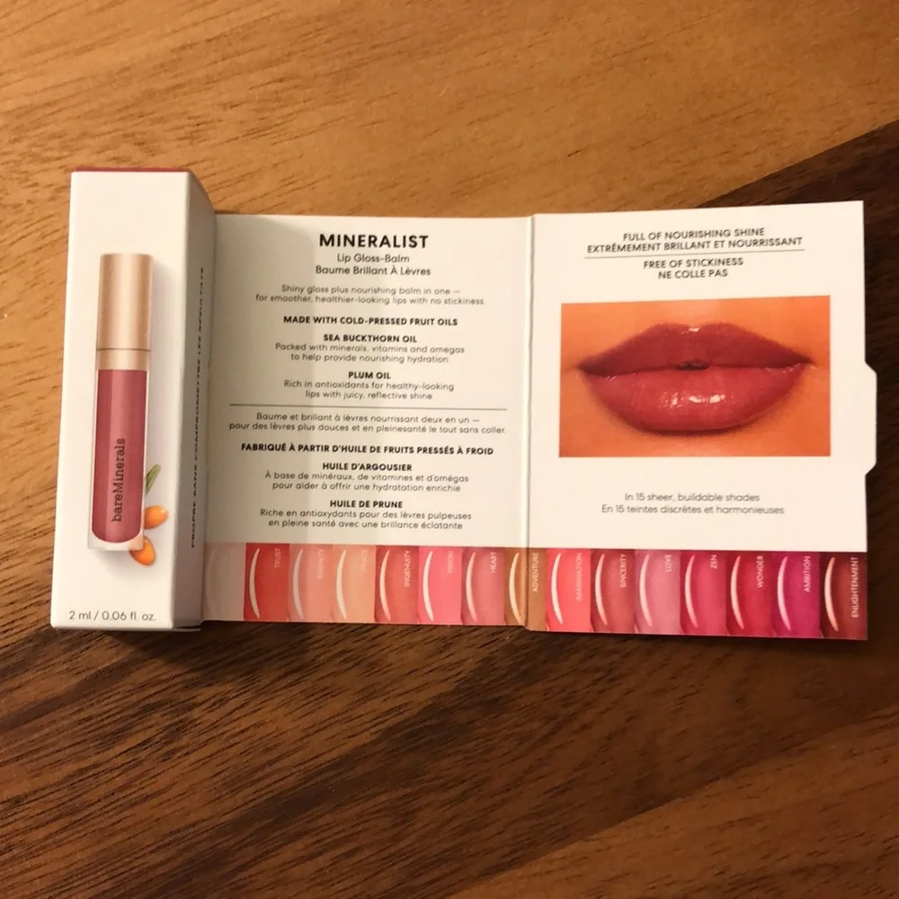 NWT bareMinerals Mineralist Lip Gloss - Balm Mini in Sincerity